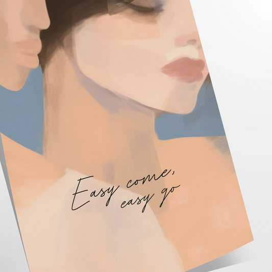 space Easy Come Go motivational poster black green tones artwork perfect daily grind gift wall art centerpiece