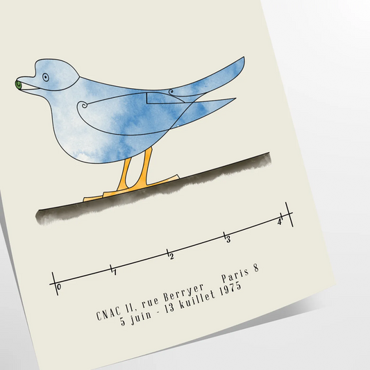 space Les Lalanne vintage poster elegant gray green hues wall art unique gift captivating artwork timeless charm room print enthusiasts