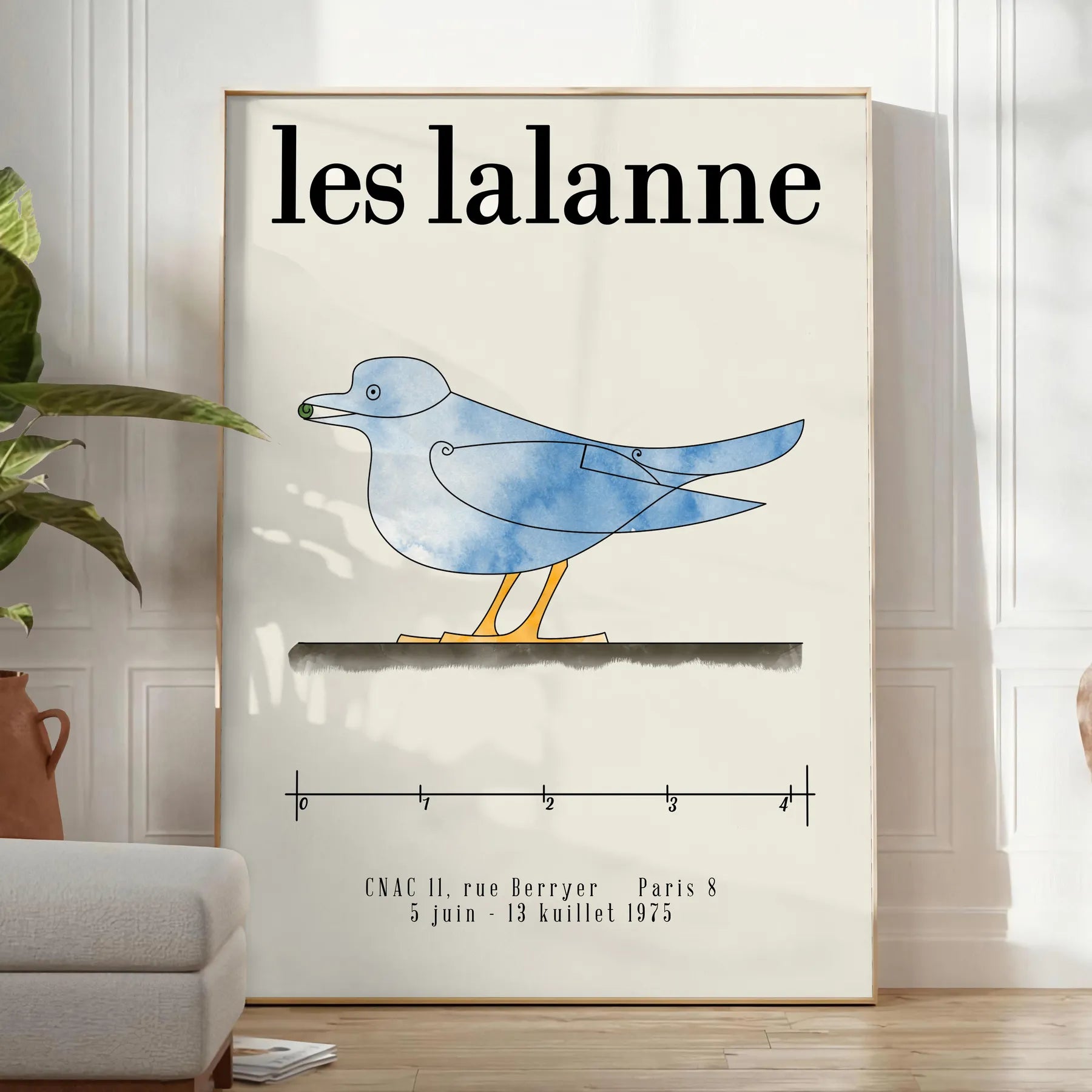space Les Lalanne vintage poster elegant gray green hues wall art unique gift captivating artwork timeless charm room print enthusiasts