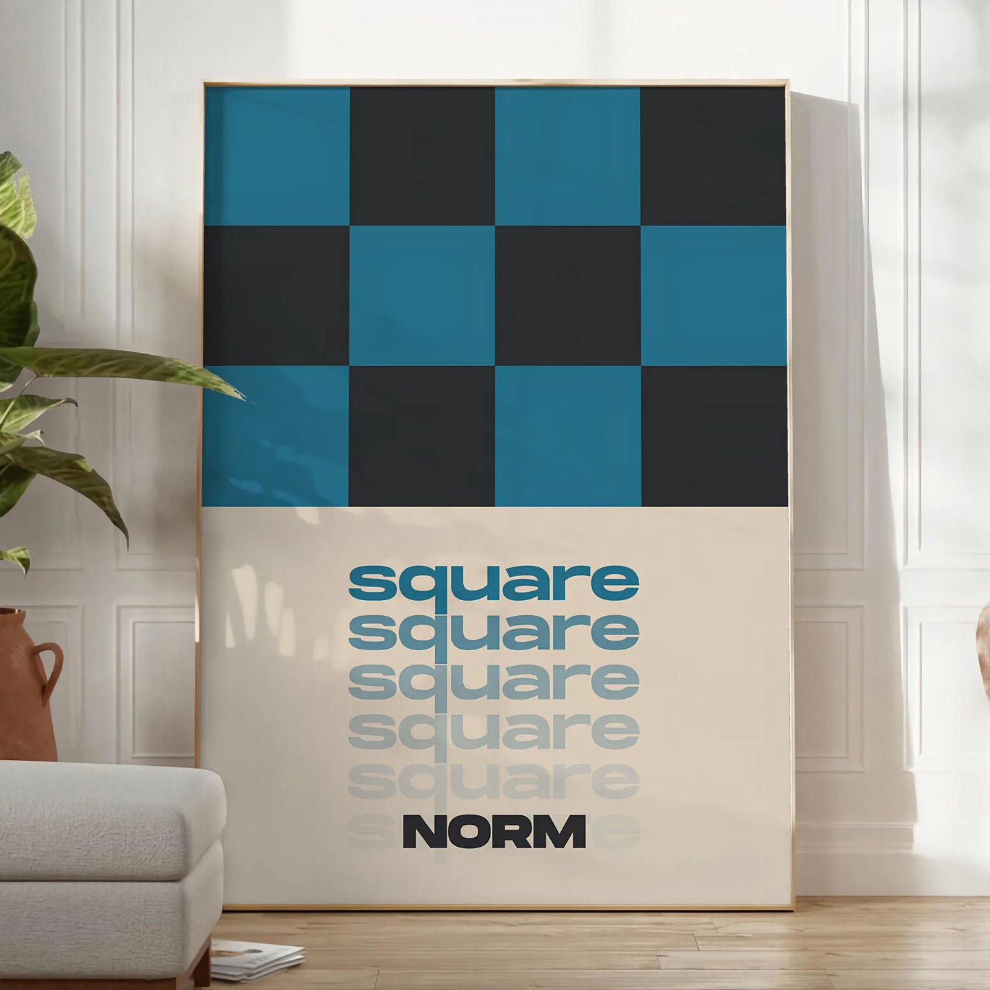 space stunning square modern art poster bold black brown tones eye wall room décor lovers perfect gift artwork frame style