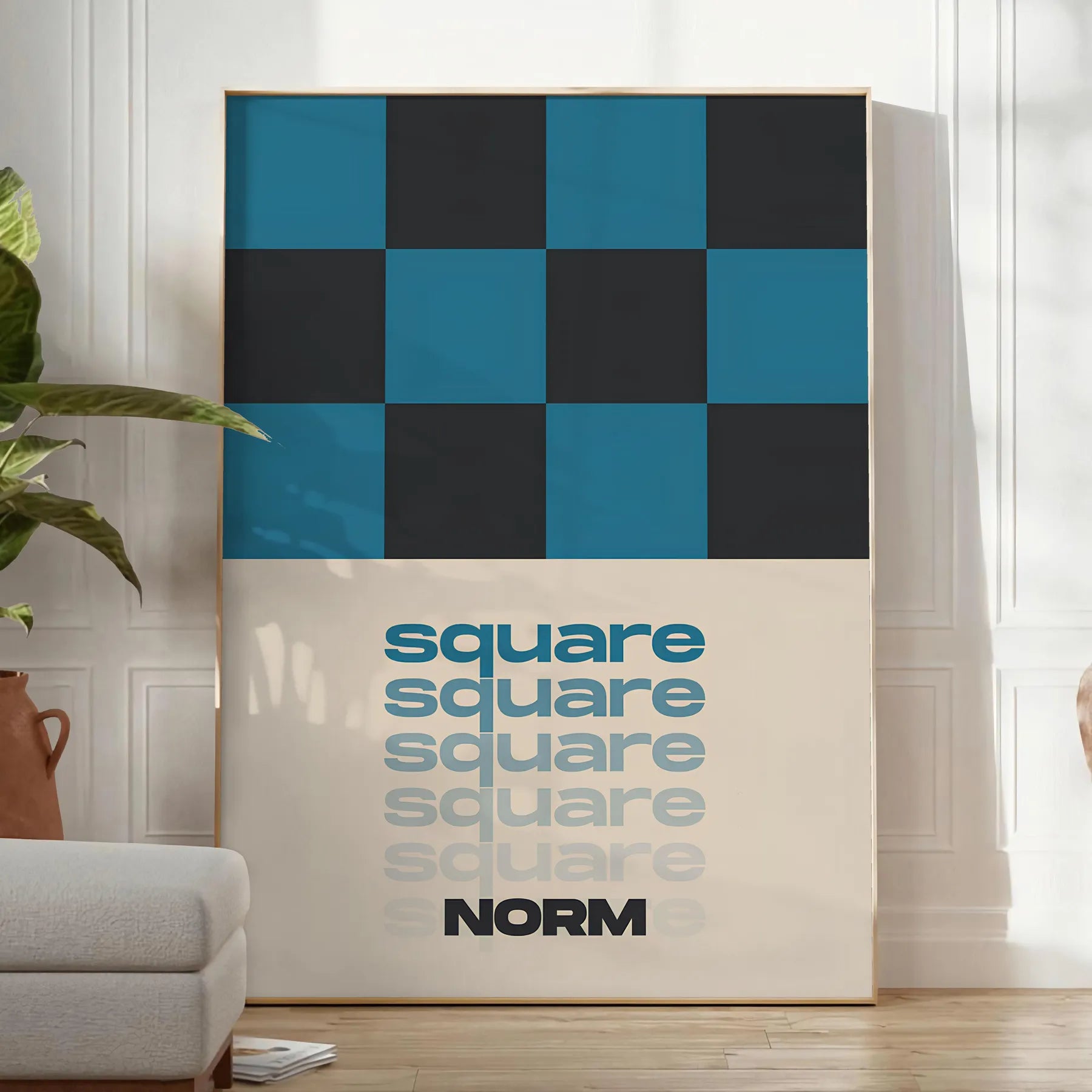 space stunning square modern art poster bold black brown tones eye wall room décor lovers perfect gift artwork frame style